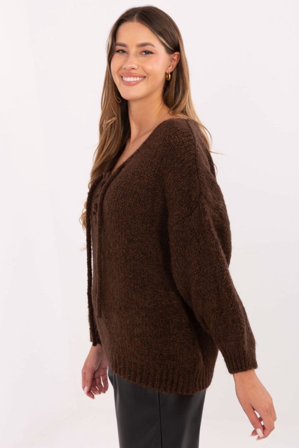 Brown Jumper in Sweaters, Pullovers, Jumpers, Turtlenecks, Boleros, Shrugs with Acrylic, Polyamide, Viscose and Wool