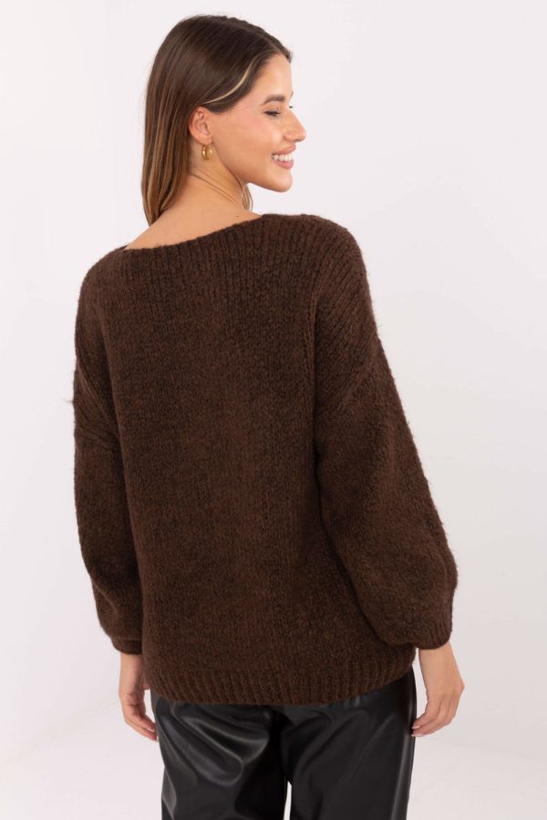 Brown Jumper in Sweaters, Pullovers, Jumpers, Turtlenecks, Boleros, Shrugs with Acrylic, Polyamide, Viscose and Wool