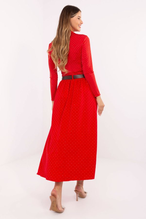 red Long skirt model 219220 Italy Moda