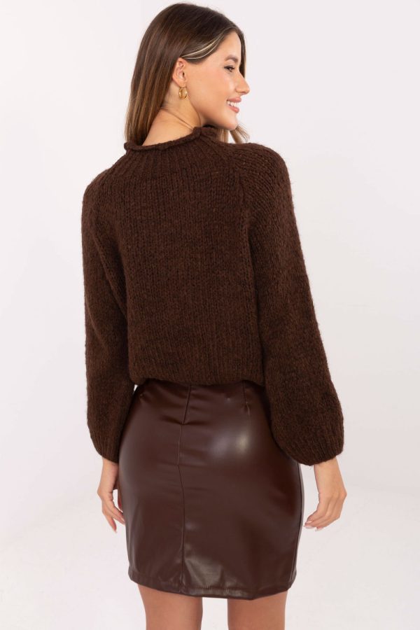Brown Jumper in Sweaters, Pullovers, Jumpers, Turtlenecks, Boleros, Shrugs with Acrylic, Polyamide, Viscose and Wool