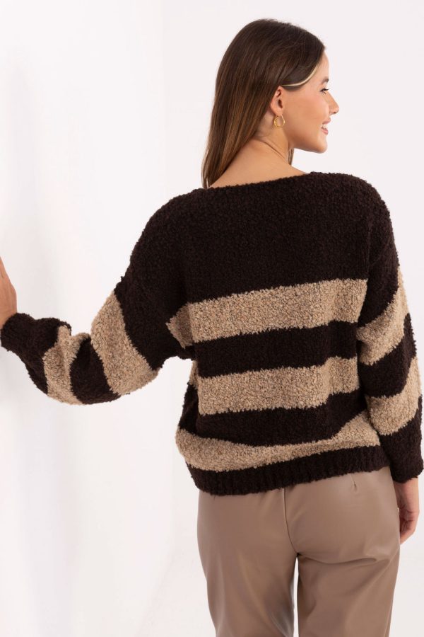 Brown Jumper in Sweaters, Pullovers, Jumpers, Turtlenecks, Boleros, Shrugs with Acrylic, Alpaca, Polyester, Viscose and Wool