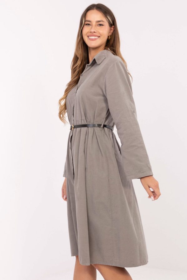 Beige Daydress in Day Dresses with Cotton