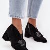 Black Heel Boots in Women`s Ankle Boots & Booties with Fabric, Footbed, Upper Height and Heel Height