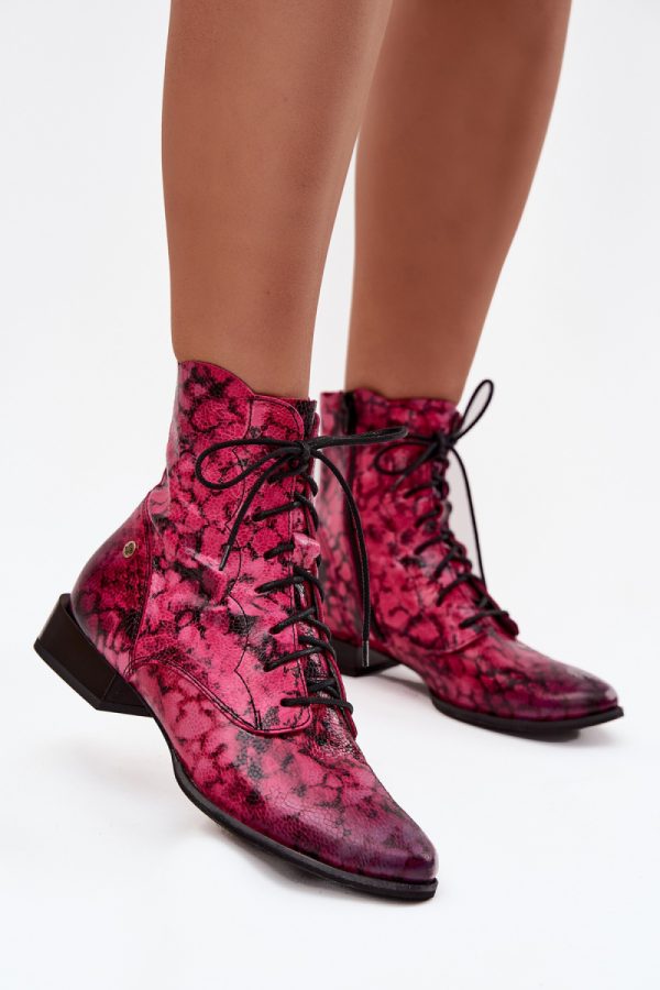 Pink Boots in Women`s Ankle Boots & Booties with Fabric, Footbed, Upper Height and Heel Height