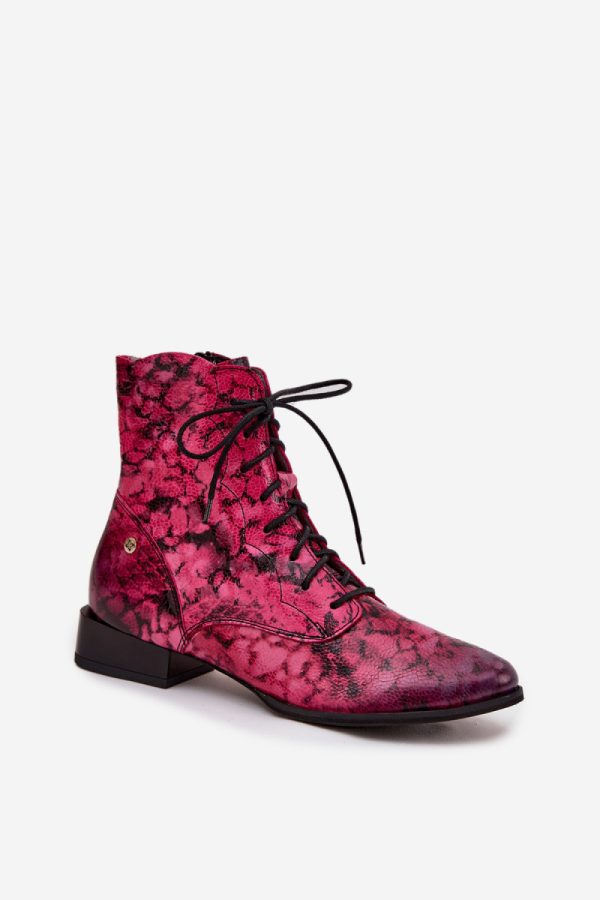 Pink Boots in Women`s Ankle Boots & Booties with Fabric, Footbed, Upper Height and Heel Height