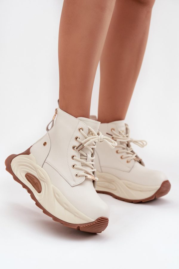 beige Boots model 219250 Step in style
