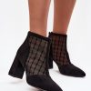 1097131.jpg Black Heel Boots in Women`s Ankle Boots & Booties with Fabric, Footbed, Upper Height and Heel Height