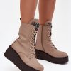 Beige Platform Boots in Women`s Ankle Boots & Booties with Fabric, Warmers, Footbed, Upper Height, Heel Height and Platform Height