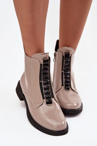 beige Boots model 219271 Step in style