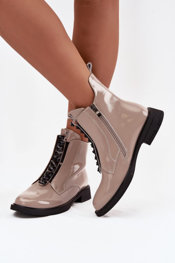 beige Boots model 219271 Step in style