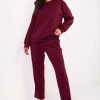 Red Set in Pants, Trousers, Shorts with Polyester and Viscose