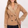 Brown Coat in Women`s Coats, Jackets with Spandex and Polyester