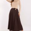 Brown Skirt in Skirts with Spandex and Polyester