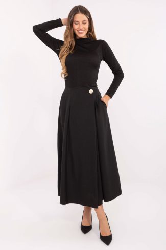Black Skirt in Skirts with Spandex and Polyester