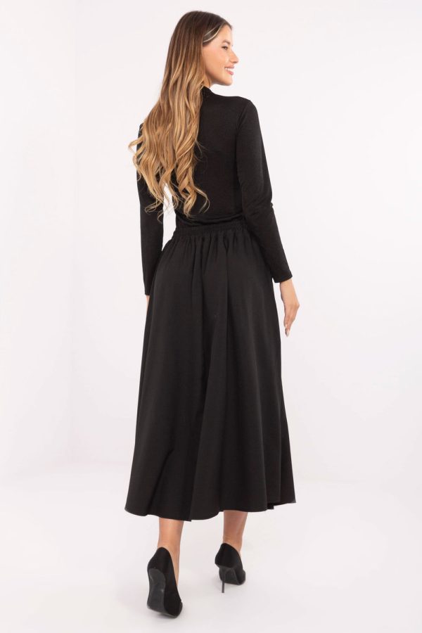 Black Skirt in Skirts with Spandex and Polyester