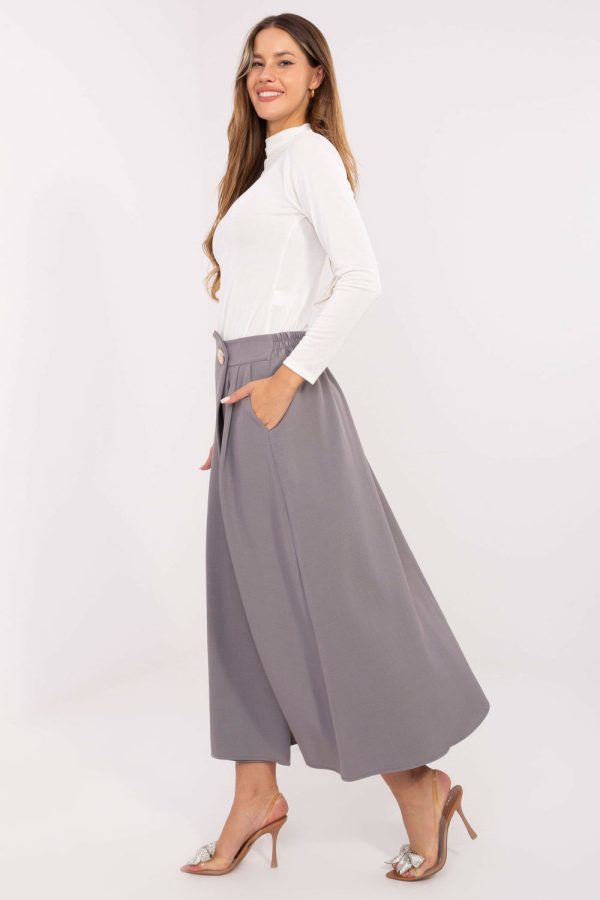 Grey Skirt in Skirts with Spandex and Polyester