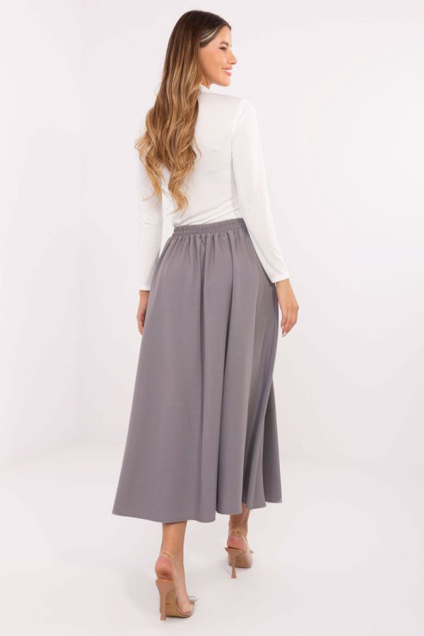 Grey Skirt in Skirts with Spandex and Polyester