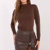 Brown Short Skirt in Skirts with Polyurethane and Polyester