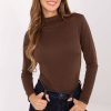 Brown Blouse in Women`s Blouses, Tunics with Polyester and Viscose
