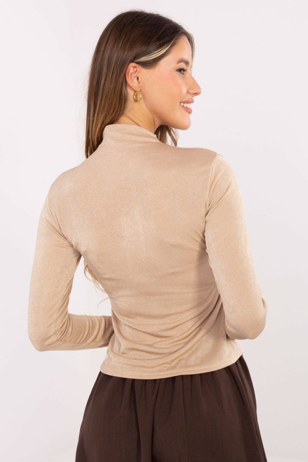Beige Blouse in Women`s Blouses, Tunics with Polyester and Viscose