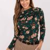 Green Blouse in Women`s Blouses, Tunics with Polyester and Viscose