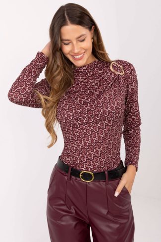 Red Blouse in Women`s Blouses, Tunics with Polyester and Viscose