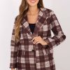 Brown Jacket in Jackets, Vests For Women with Spandex and Polyester