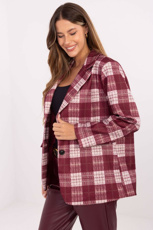 Red Jacket in Jackets, Vests For Women with Spandex and Polyester