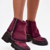 Red Boots in Women`s Ankle Boots & Booties with Fabric, Warmers, Footbed, Upper Height, Heel Height and Platform Height