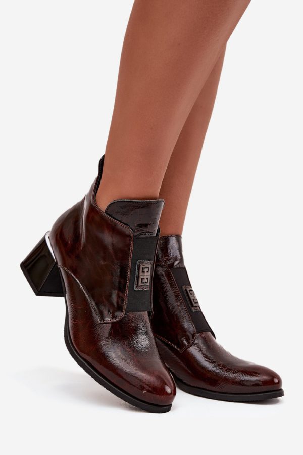 brown Heel boots model 219404 Step in style