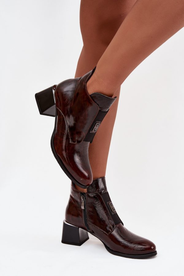 brown Heel boots model 219404 Step in style