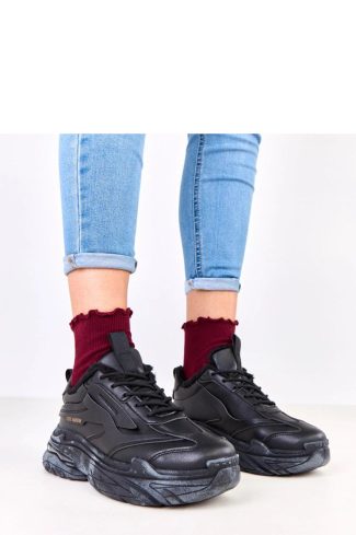 1097578 Black Sport Shoes.Fabric, Footbed and Platform Height