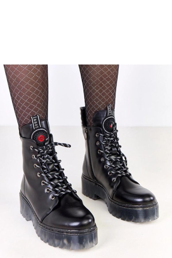 Black Bootie....Fabric, Footbed, Upper Height and Heel Height