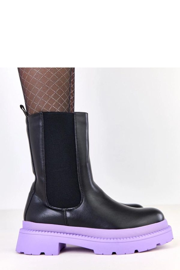 Black Boots in Women`s Ankle Boots & Booties with Fabric, Footbed, Upper Height and Heel Height