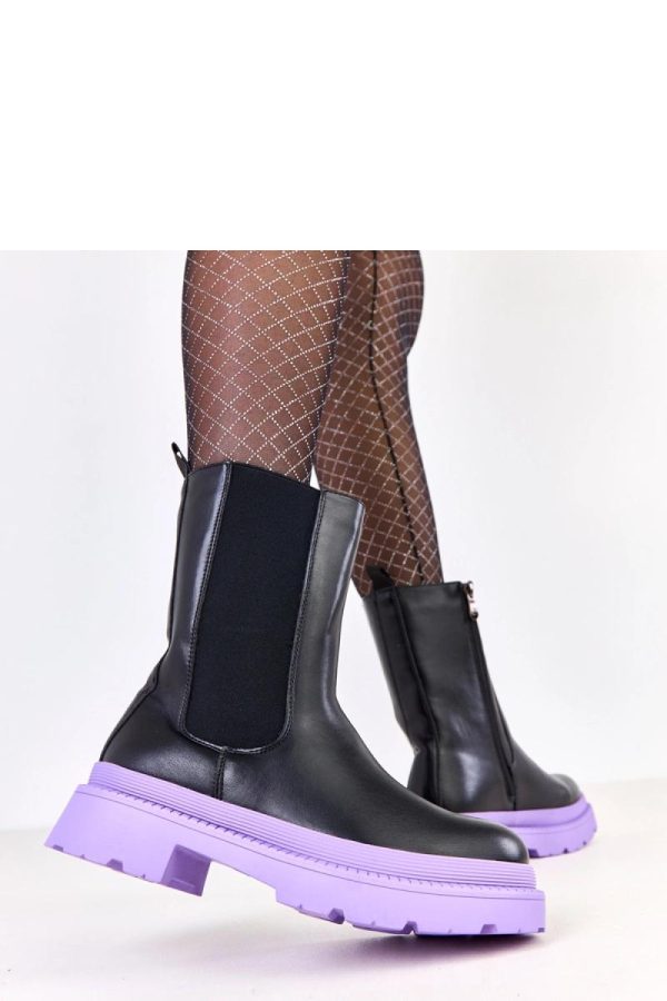 Black Boots in Women`s Ankle Boots & Booties with Fabric, Footbed, Upper Height and Heel Height