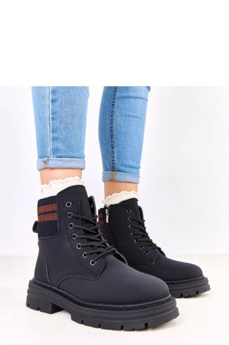 Black Trapper Shoes.Fabric, Warmers, Footbed, Upper Height and Heel Height