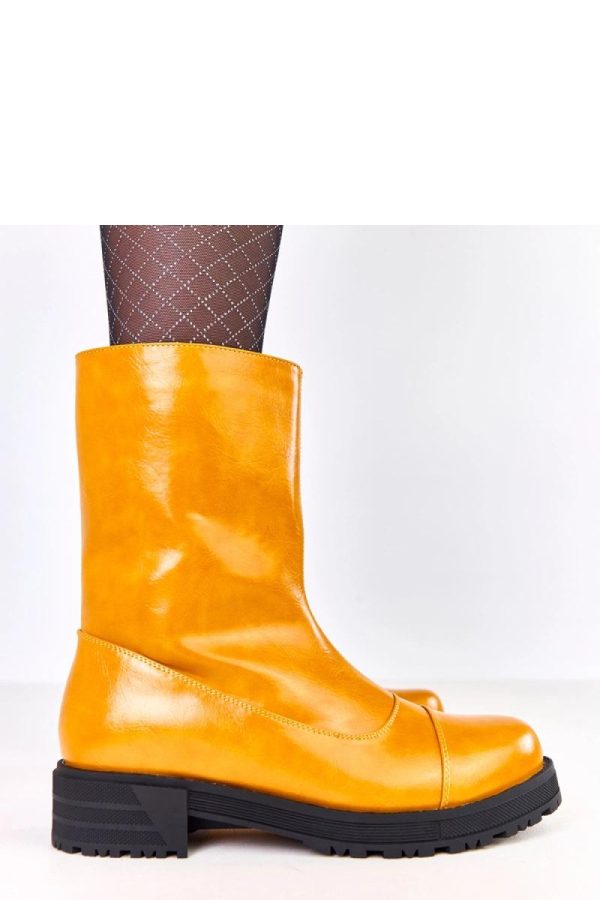 Orange Boots....Fabric, Footbed, Upper Height and Heel Height