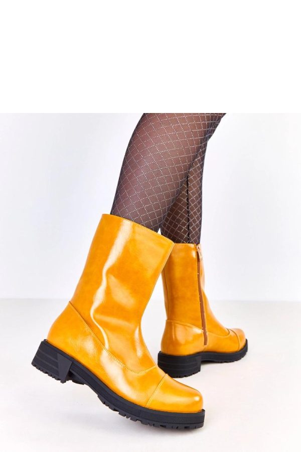 Orange Boots....Fabric, Footbed, Upper Height and Heel Height