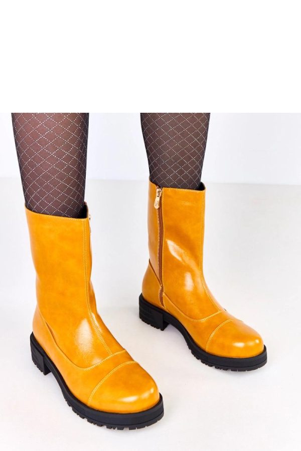 Orange Boots....Fabric, Footbed, Upper Height and Heel Height