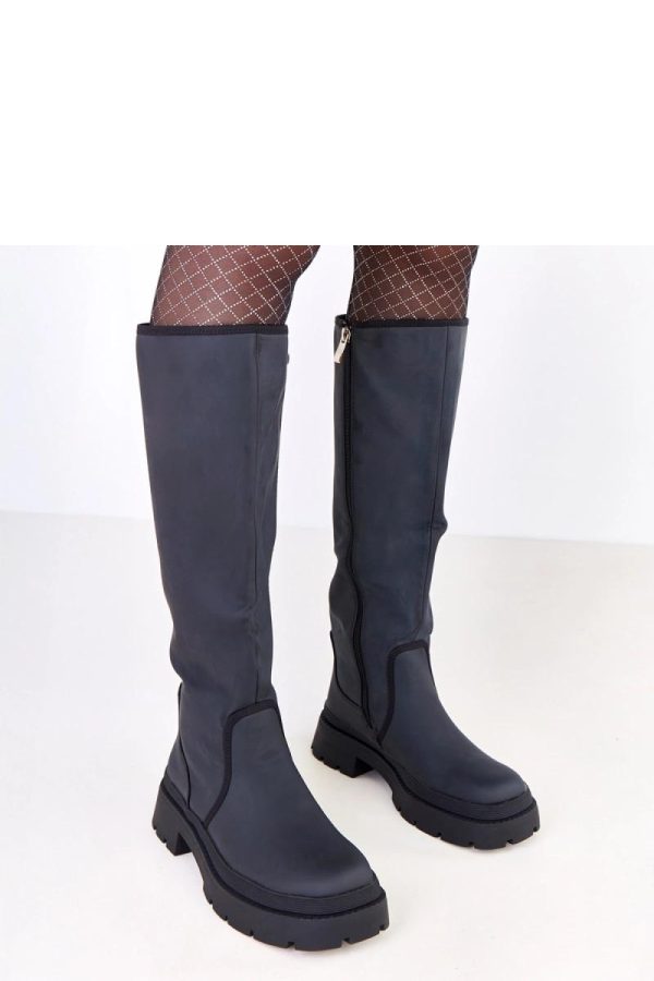 Black Thigh-Hight Boots....Fabric, Footbed, Upper Height and Heel Height