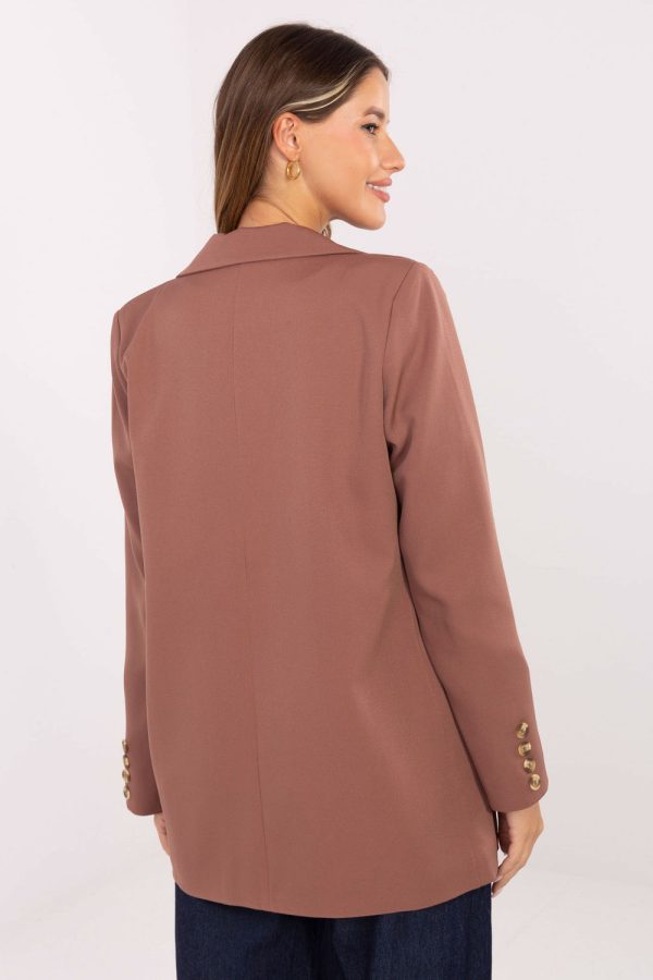 Brown Jacket in Jackets, Vests For Women with Cotton, Spandex and Polyester