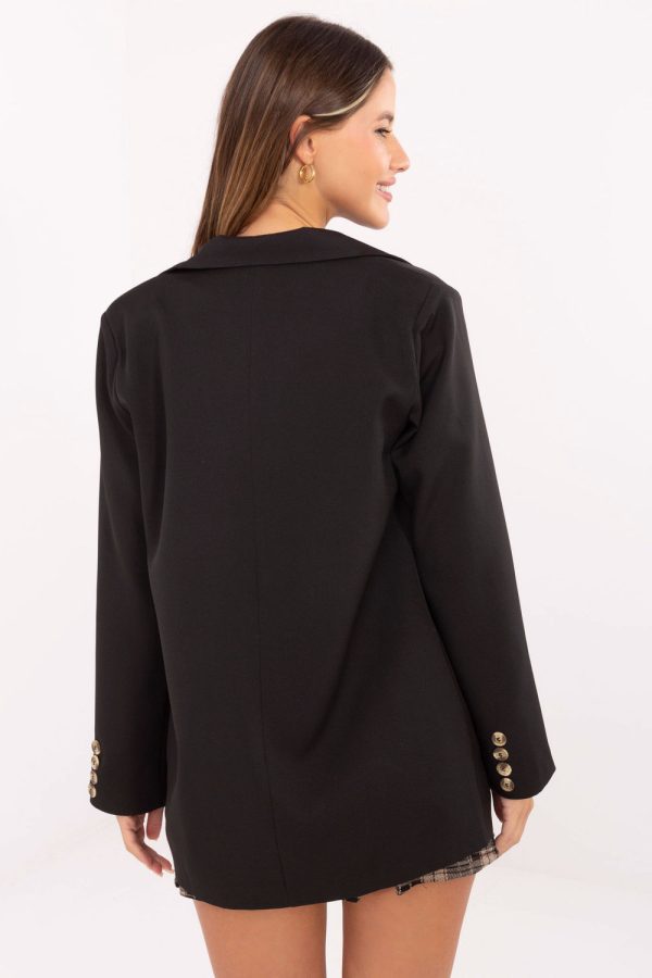 Black Jacket in Jackets, Vests For Women with Cotton, Spandex and Polyester