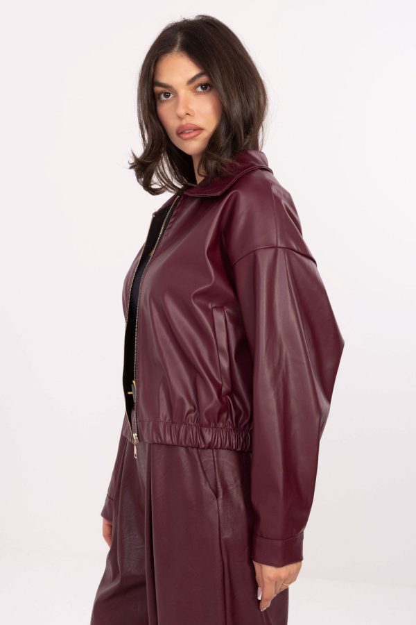 Red Jacket in Women`s Coats, Jackets with Polyurethane and Polyester