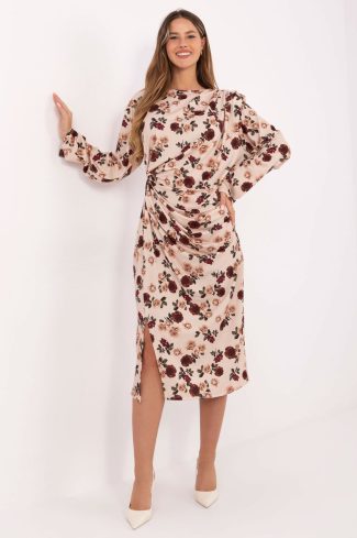 Beige Daydress in Day Dresses with Polyester and Viscose