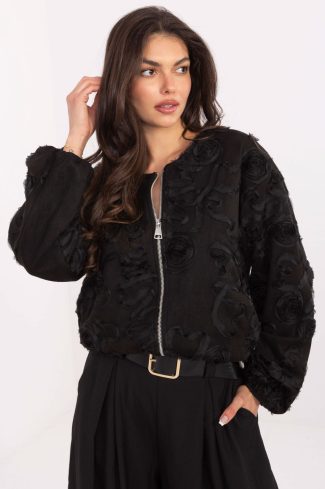 Black Jacket in Women`s Coats, Jackets with Spandex and Polyester