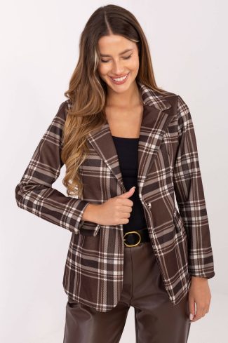 Brown Jacket in Jackets, Vests For Women with Polyester