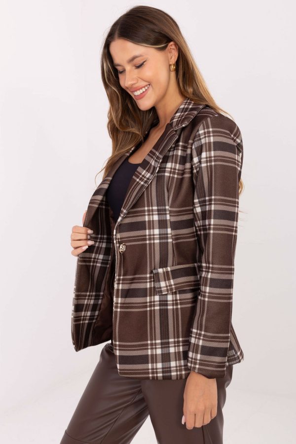 Brown Jacket in Jackets, Vests For Women with Polyester