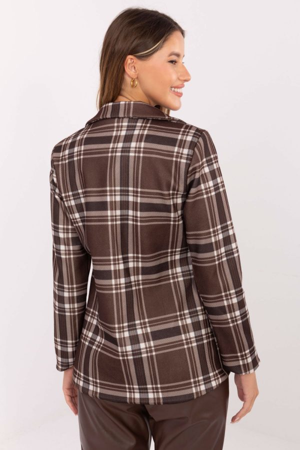 Brown Jacket in Jackets, Vests For Women with Polyester