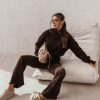 Brown Set in Pants, Trousers, Shorts with Polyester and Viscose