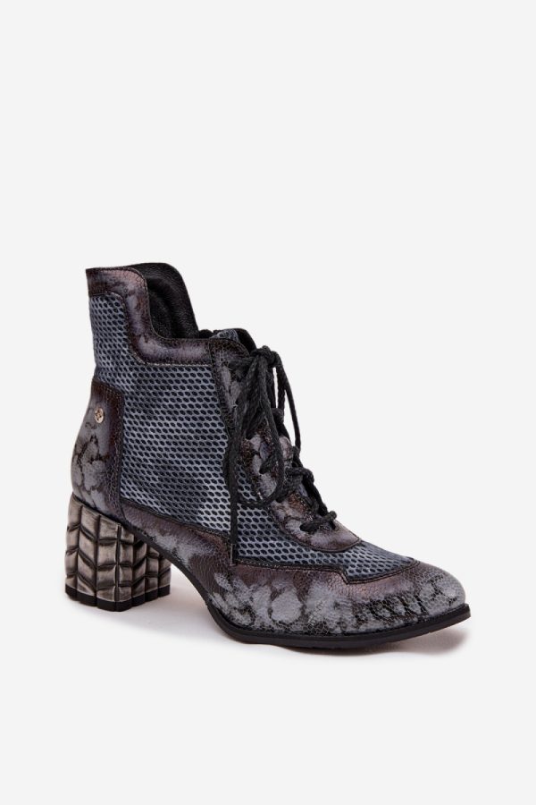 grey Heel boots model 219582 Step in style
